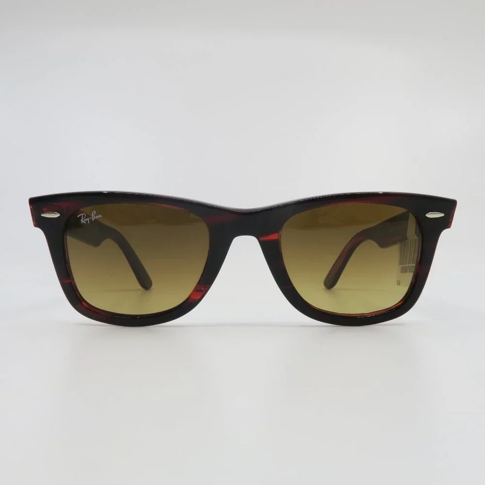 Ray-Ban RB 2140 1362/85 50mm WAYFARER Red/Brown Gradient New Unisex Sunglasses. - Picture 2 of 8